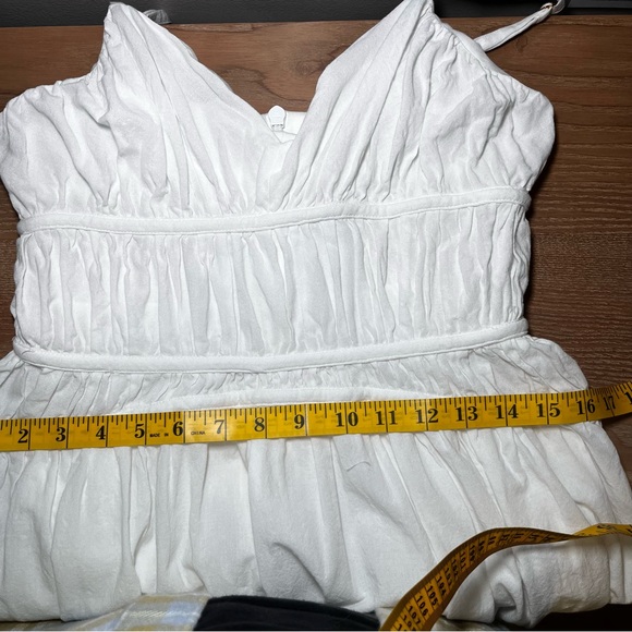 TRINA TURK Gemma White Tiered Maxi Sun Dress Beach Wedding Boho Coastal Vacation - Picture 9 of 15